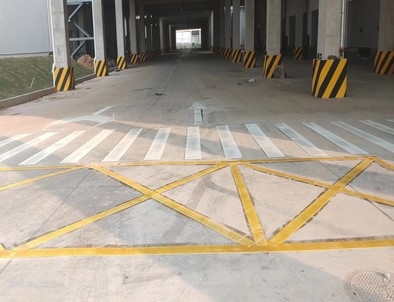 天水天水厂区道路标线施工